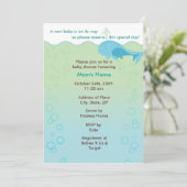 ママ-ベビーシャワーの招待状との水泳 招待状 (スタンド正面)