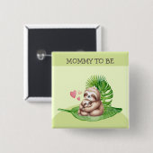 ママ&ベビースロスベビーシャワーカスタマイズ可能ボタン 缶バッジ (正面&裏面)