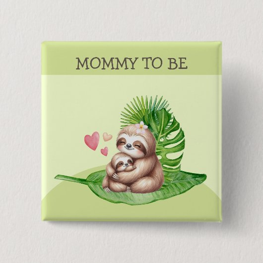 ママ&ベビースロスベビーシャワーカスタマイズ可能ボタン 缶バッジ (正面)