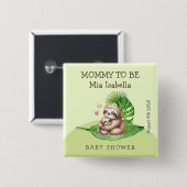 ママ&ベビースロスベビーシャワーカスタマイズ可能ボタン 缶バッジ (正面&裏面)