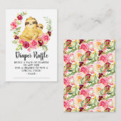 ママ&ベビースロッスシャワーおむつラッフルチケット エンクロージャーカード (正面/裏面)