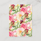 ママ&ベビースロッスシャワーおむつラッフルチケット エンクロージャーカード (裏面)