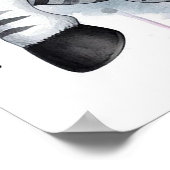 ママ&ベビーゼブラ ポスター (角)