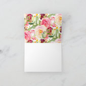 ママ&ベビーゾウ女の子シャワーありがとうご注意 サンキューカード (内部)