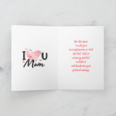 ママ&ベビーゾウ誕生日カード カード (内部)