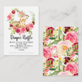 ママ&ベビーディアシャワーおむつラッフルチケット エンクロージャーカード (正面/裏面)