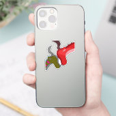 ママ&ベビードラゴンの愛情 カスタムカット ビニールステッカー シール (スマートフォン)