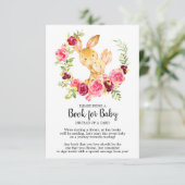 ママ&ベビーバニーラビットシャワーブックベビーカード エンクロージャーカード (スタンド正面)