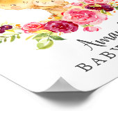 ママ&ベビーバニー歓迎ベビーシャワーポスター ポスター (角)