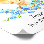 ママ&ベビーバニー歓迎ベビーシャワーポスター ポスター (角)