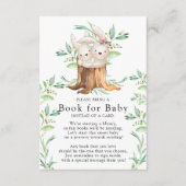 ママ&ベビーバニー赤ちゃんシャワーベビー用ブック エンクロージャーカード (正面)