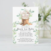 ママ&ベビーバニー赤ちゃんシャワーベビー用ブック エンクロージャーカード (スタンド正面)