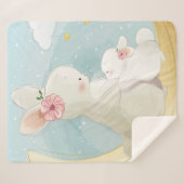 ママ&ベビーバニー|贈子供へ与 シェルパブランケット (正面(横))