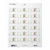 ママ&ベビーヘッジホッグベビーシャワー住所 シール (フルシート)