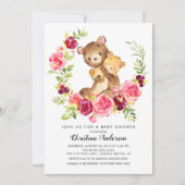 ママ&ベビーベアーベビーシャワー 招待状 (正面)