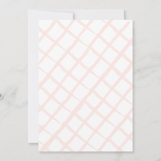 ママ&ベビーホースピンクフローラガーデンベイビーシャワー 招待状 (裏面)