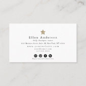 ママ&ベビーポーラベアベビーブティックソーシャルメディアBu 名刺 (裏面)