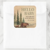 ママ&ベビー素朴ベアベビーシャワー スクエアシール (バッグ)