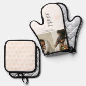 ママ、ボス、先生、または妻のためのギフト –  鍋つかみ&鍋敷きセット (正面/裏面)