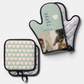 ママ、ボス、先生、または妻のためのギフト –  鍋つかみ&鍋敷きセット (正面/裏面)