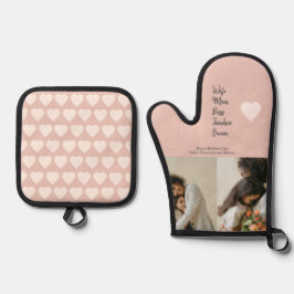 ママ、ボス、先生、または妻のためのギフト –  鍋つかみ&鍋敷きセット