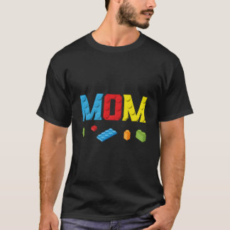 ママ マスタービルダー ビルディング ブリック ブロック ファミリー S Tシャツ