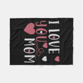 ママ – ママが大好き フリースブランケット (正面(横))