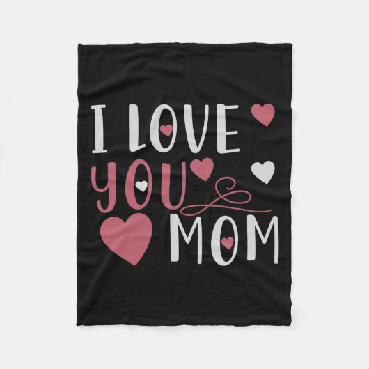 ママ – ママが大好き フリースブランケット (正面)