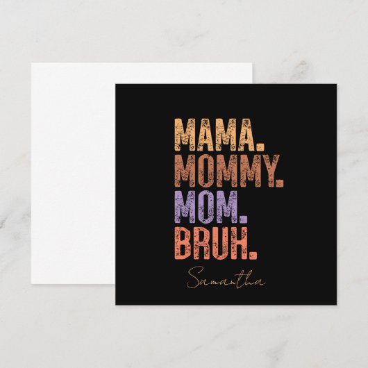 ママ。ママ。母さん。ブー (正面/裏面)