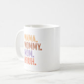 ママ。ママ。母さん。ブー コーヒーマグカップ (正面左)