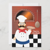 ママ·ミア·ピザ·フェスト·シェフがピザを作る 招待状 (正面)