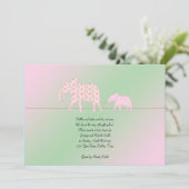 ママ&ミーエレファントベビーガールシャワー招待状 招待状 (スタンド正面)