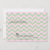 ママ&ミーエレファントベビーガールシャワー招待状 招待状 (裏面)