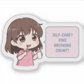 ママ・ライフ・セルフ・ユーモア気にス・ステッカー シール (正面)