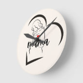 ママ ラウンド壁時計 (傾斜)