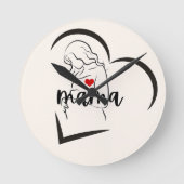 ママ ラウンド壁時計 (正面)