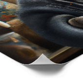 ママ・ラクーンはトリコットコートとグラスを着ている ポスター (角)