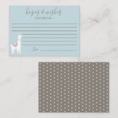 ママ・ラマの赤ちゃんシャワーへの期待と願い エンクロージャーカード (正面/裏面)