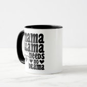 ママ・ラマはドラマの皮肉な母親は必要クールない マグカップ (正面左)