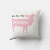 ママ・ラマ・ピンクのママはリアマが大好き クッション (裏面)