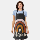 ママ – レインボーママ エプロン (着用した状態)