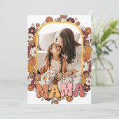 ママ レトロ フラワー フォト フレーム 母の日 シーズンカード (スタンド正面)