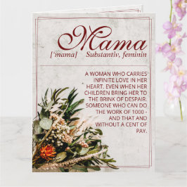 ママ-単にかけがえのない-ブーケ カード