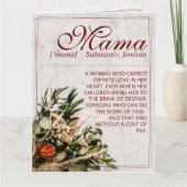 ママ-単にかけがえのない-ブーケ カード (正面)