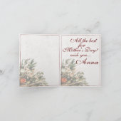 ママ-単にかけがえのない-ブーケ カード (内部)