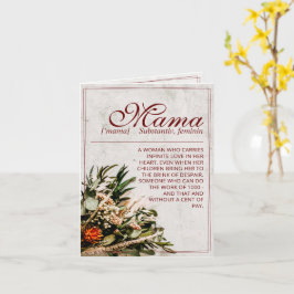 ママ-単にかけがえのない-ブーケ カード