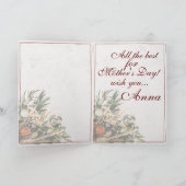 ママ-単にかけがえのない-ブーケ カード (内部)