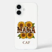 ママ 向け サンフラワー モノグラム 名前入りギフト Case-Mate iPhoneケース (裏面)