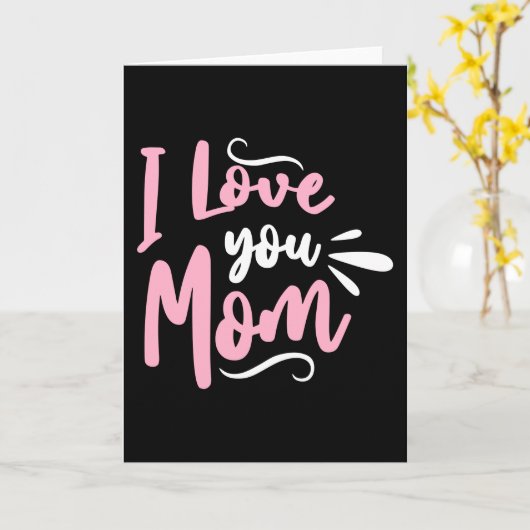 ママ、大好き！ カード (黄色い花)