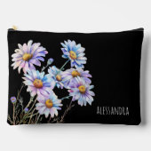 ママ＆女性のためのカスタム デイジー フラワーメイクバッグ アクセサリーポーチ (正面)